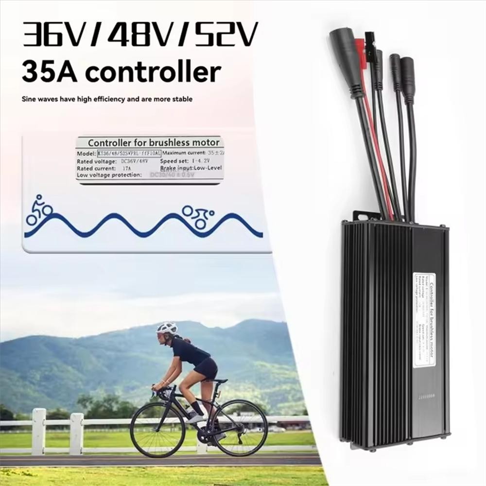 E-Bike 36V 48V 52V KT-35A Sine Wave Controller WP/SM Plug For 1500W Motor
