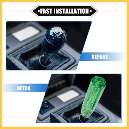 Gear Shift Knob Stick, 20cm Faux Crystal Transparent Bubble Gear Shifter