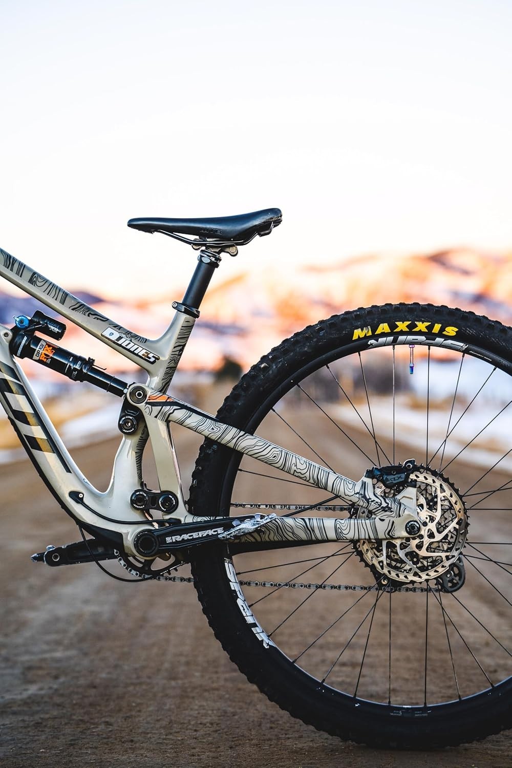 Bike Frame Protection Tape – Topographic Marble Vinyl Wrap*/`