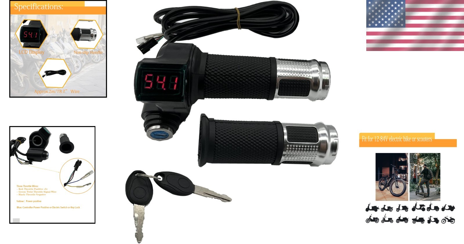 Universal Electric Scooter Twist Handlebar