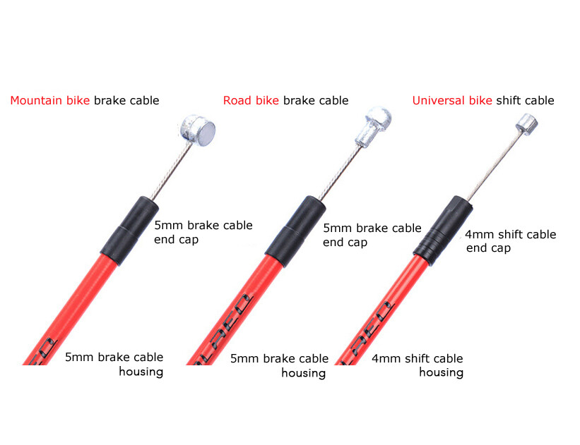 Bicycle Black Plastic Cable Ferrules – 4mm (Shifter) and 5mm (Brake)