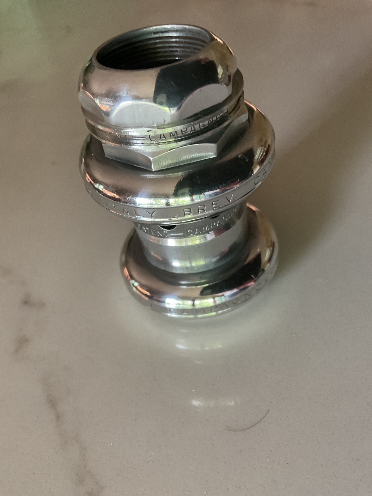Campagnolo Super Record Headset 1980s Italian Works Well Non Original Locknut