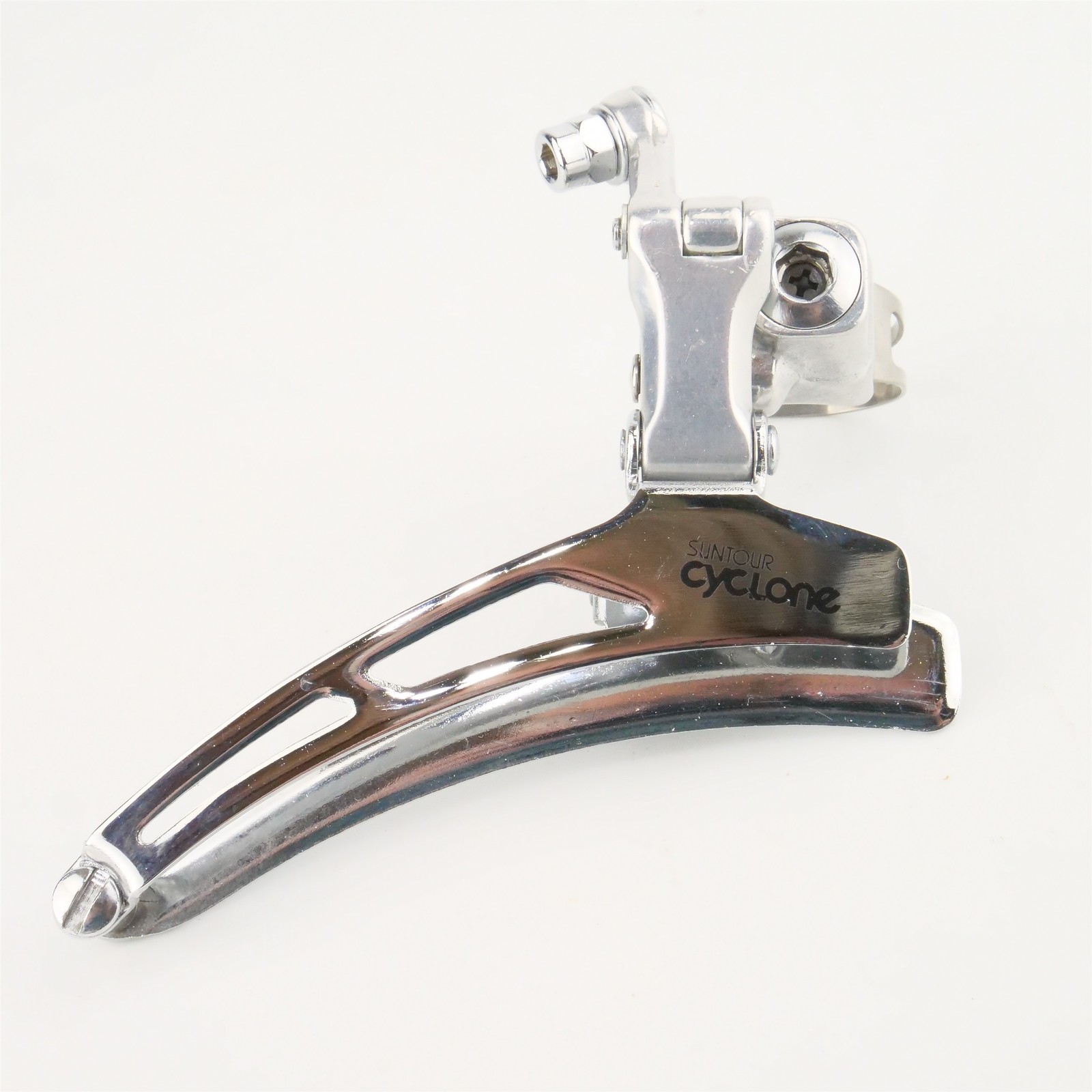 NOS Suntour Cyclone Front Derailleur 28.6 Clamp Double Bottom Pull Road