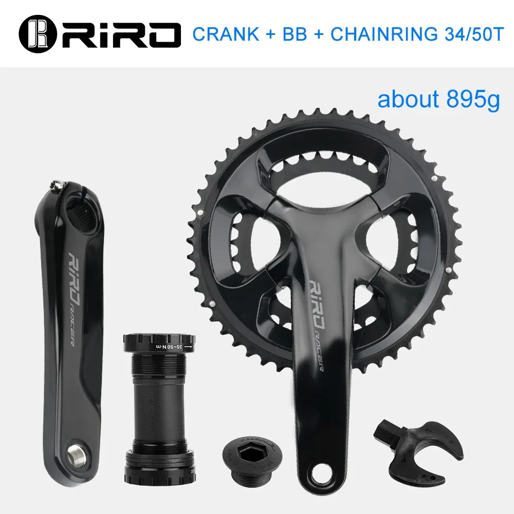 RIRO RACER R9 Road Bike Crankset 170mm 110BCD 50-34T 53-39T Double Chainring