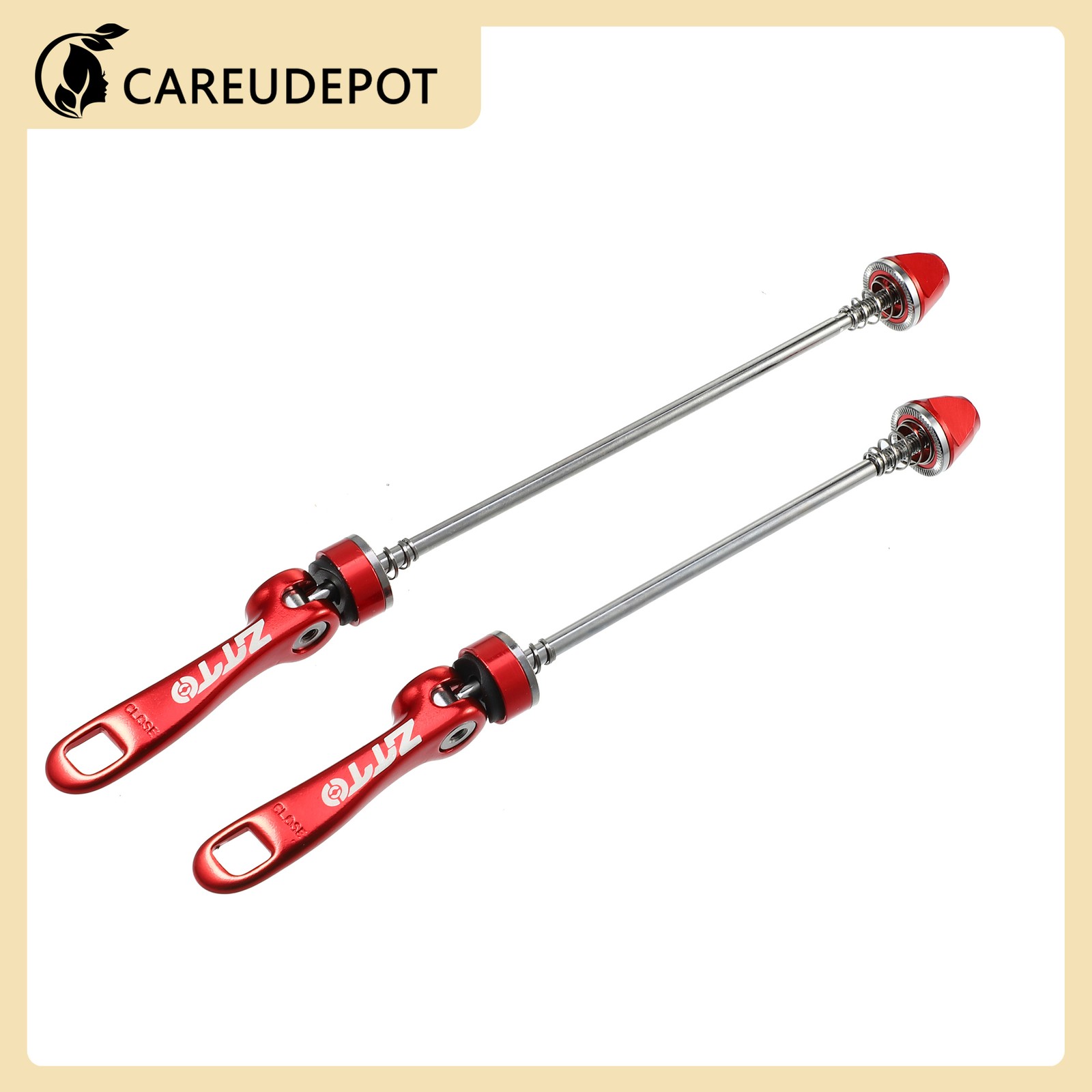 Bicycle Bike Quick Release Axles Skewers Lever Front Rear 150mm 190mm Red