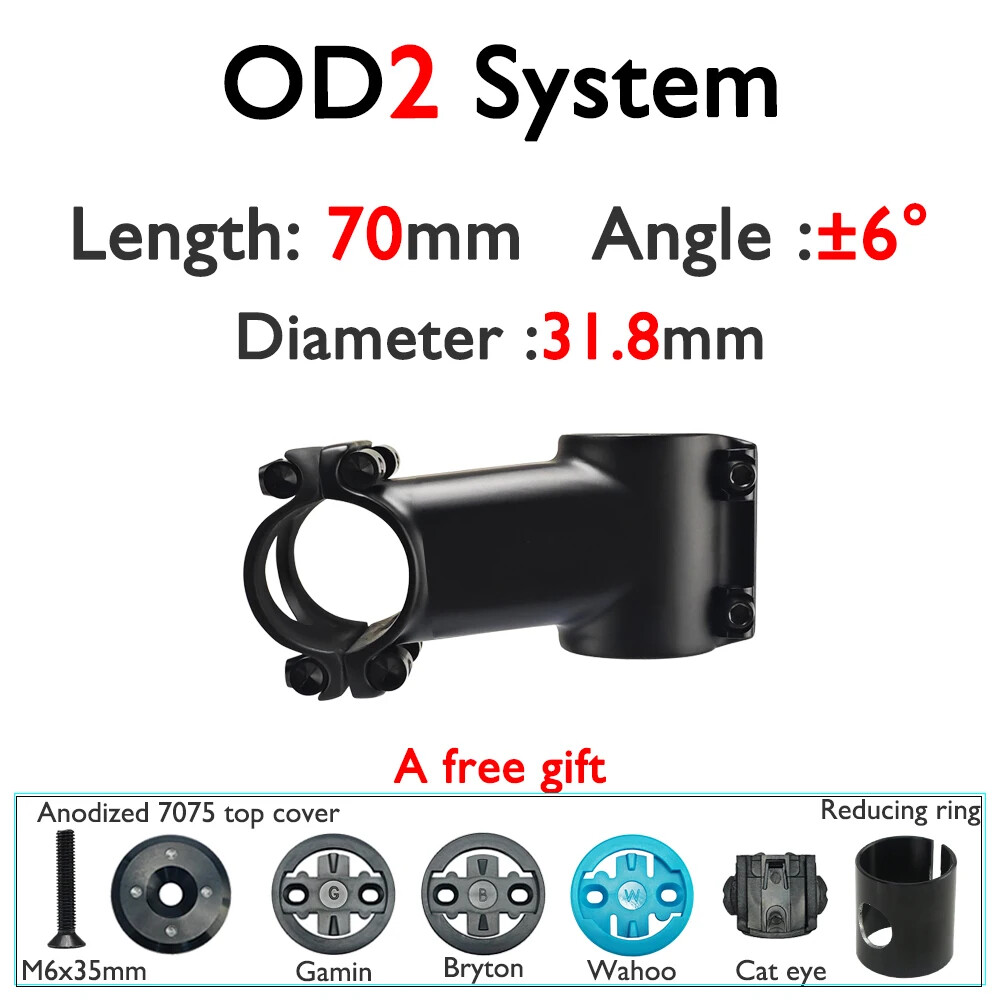 Road / Mountain Bike Carbon Stem 6° 12° 17° 60-120mm Fork Clamp Diameter 31.8mm