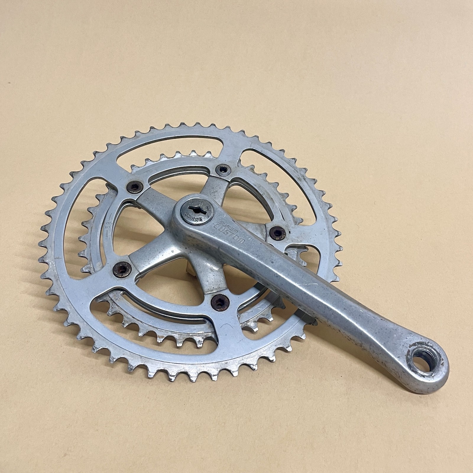 SR Sakae/Ringyo Super Custom 170mm 52/40T Crankset, 118BCD Square Taper 80s