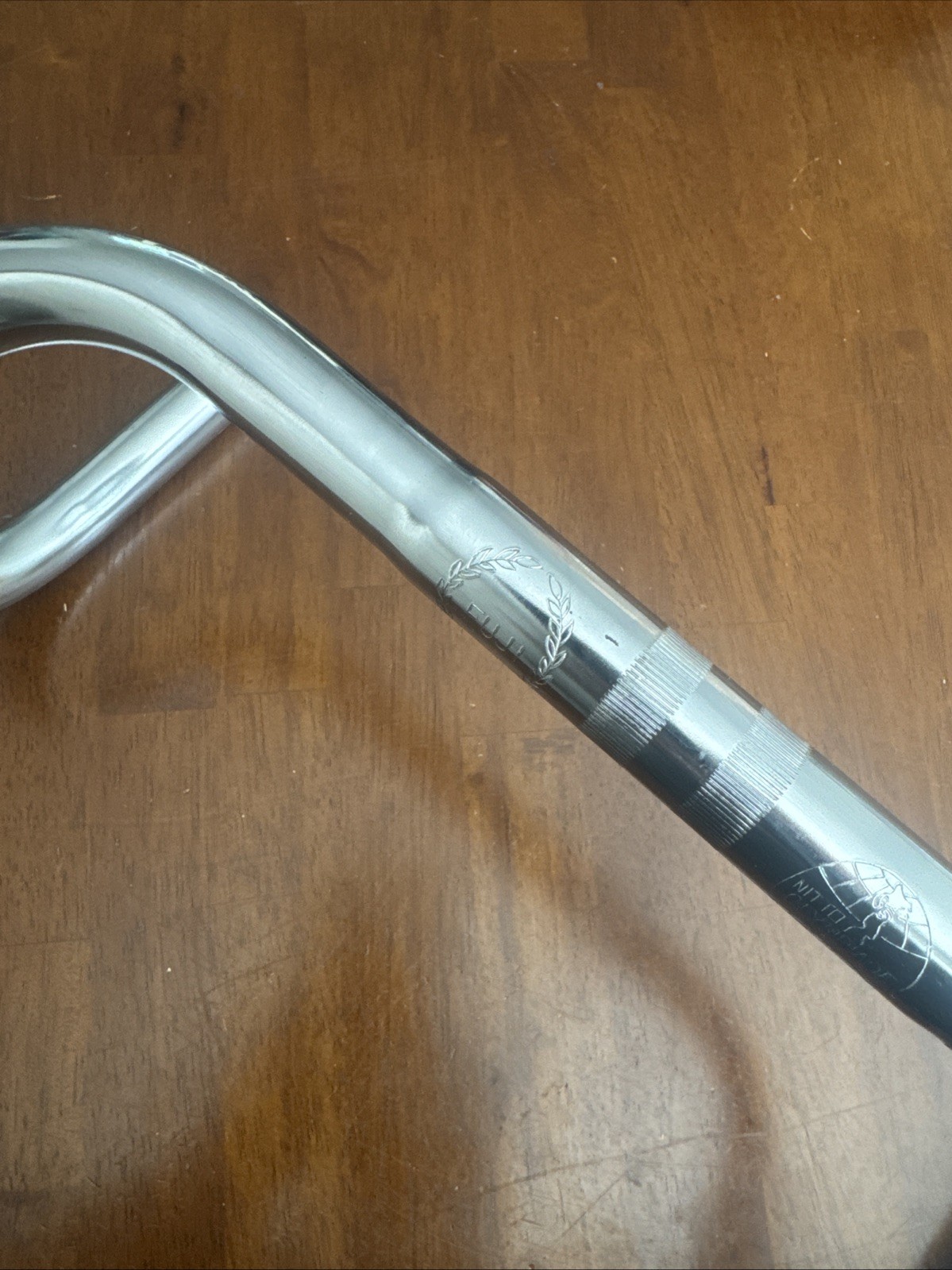 Vintage Fuji Nitto OLYMPIADE 112 Drop Handlebar 390 25.4 Clamp Silver Japan