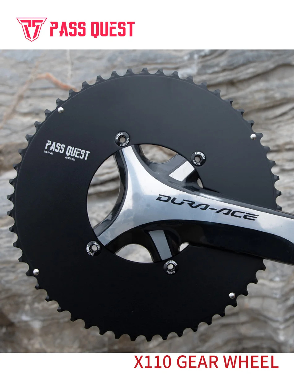 Bicycle 110BCD Double Chainring 4-Bolt 46-33T/48-35T/50-34T/52-36T/53-39T/54-40T