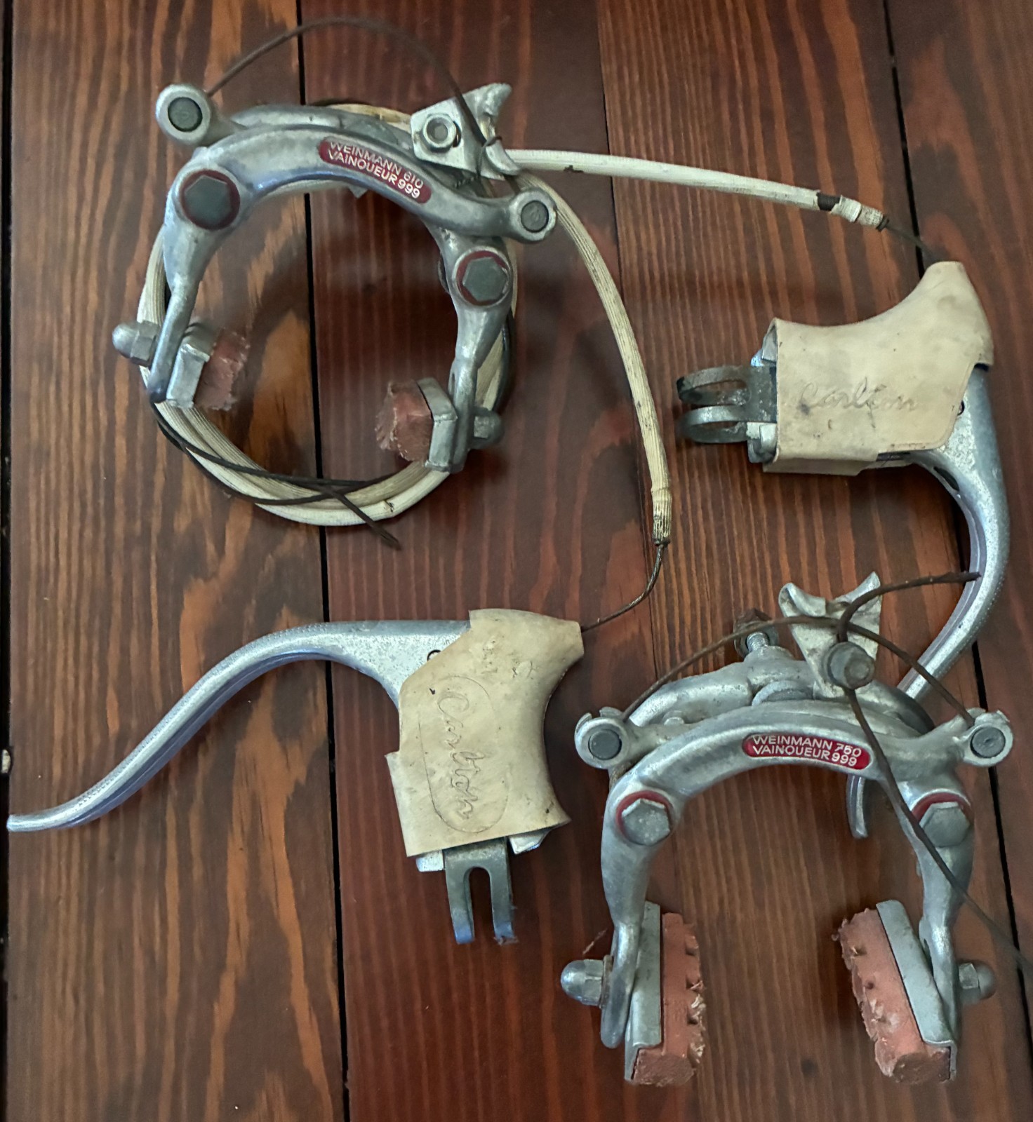 Weinmann 610 Vainqueur 999 PAIR Caliper Brakes Set Road Bike w/ Alloy Levers