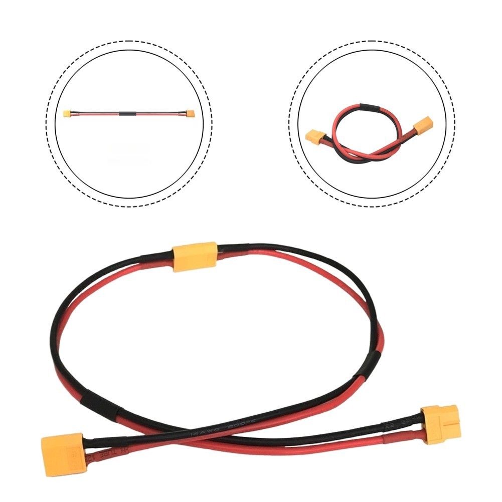 14AWG For xt60 Extension Line 30cm Red Yellow Silicone Wire for E-Bike