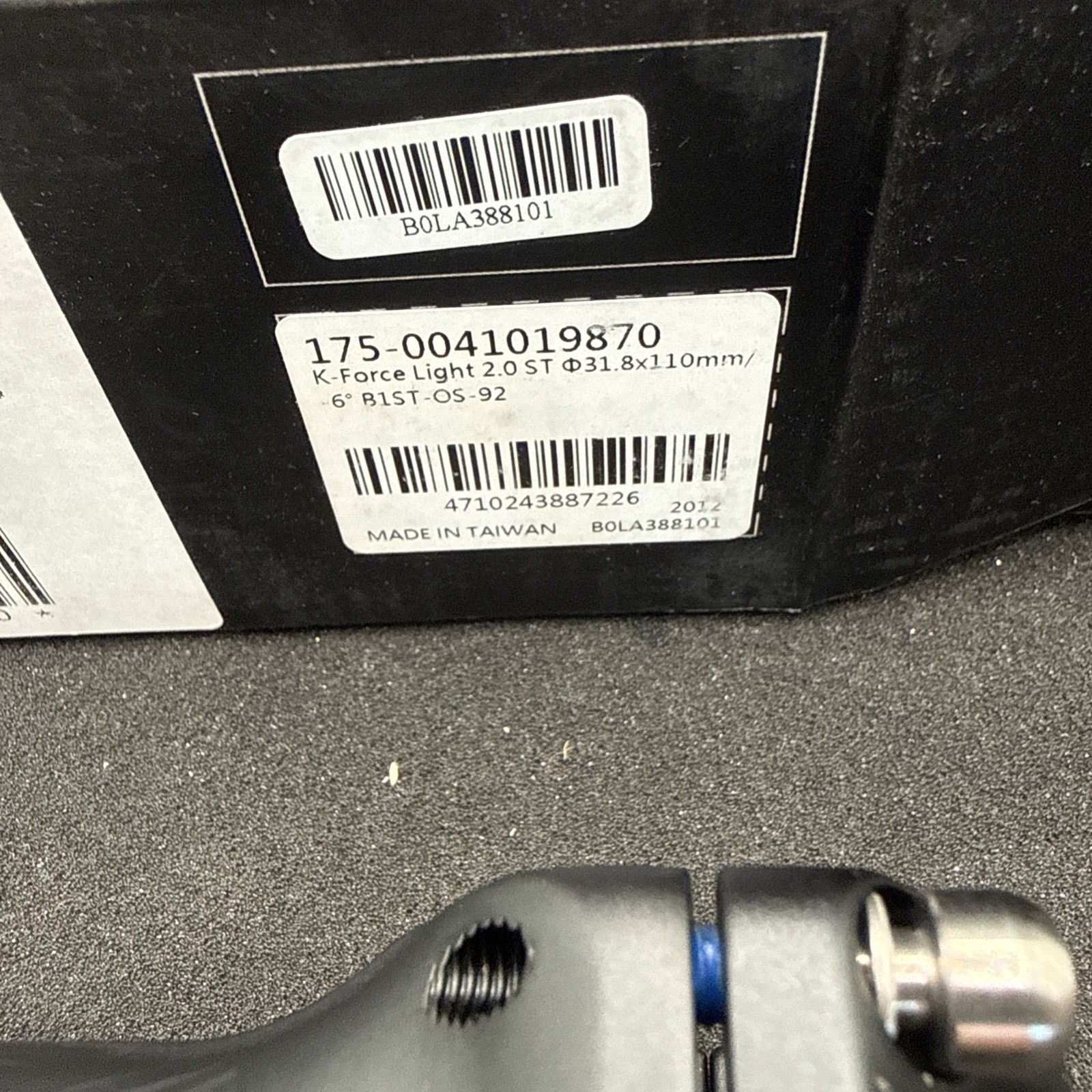 Fsa K Force Light 2.0 Alloy Bicycle Stem 31.8 110 Mm 1 1/8th 6 Degree (NW-9)