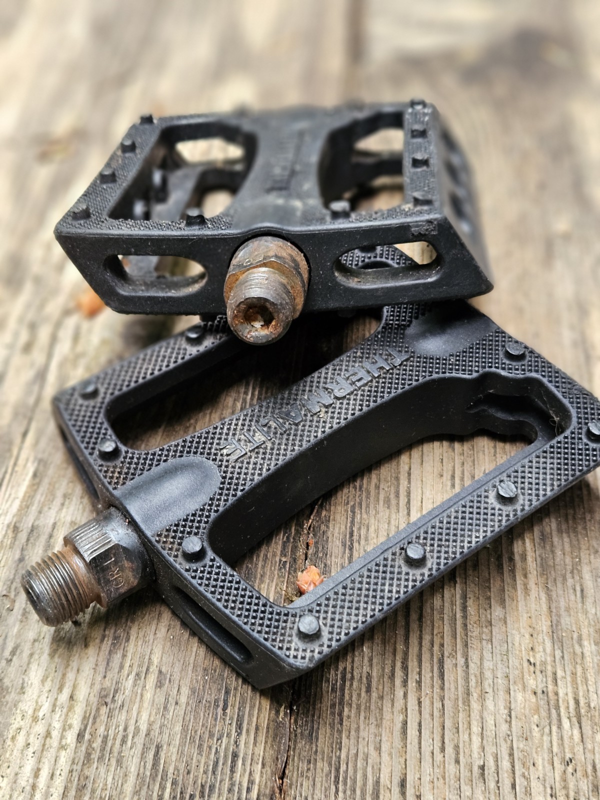 Thermalite Black Plastic Flat/Platform Pedals Pair for BMX Bike 05PEDNYBLK