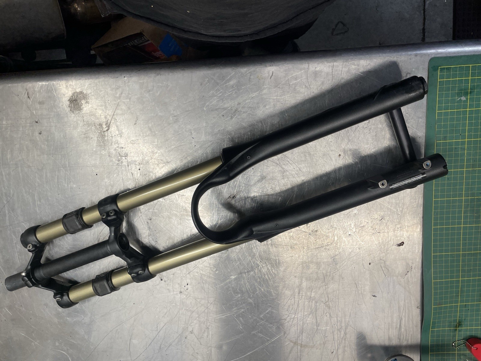 Manitou Sherman 26in Suspension Fork 170 1 1/8in Aluminum Black/Gold Dual Crown