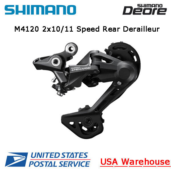 Shimano Deore RD-M4120 Shadow 10 / 11 Speed Long Cage SGS Rear Derailleur MTB