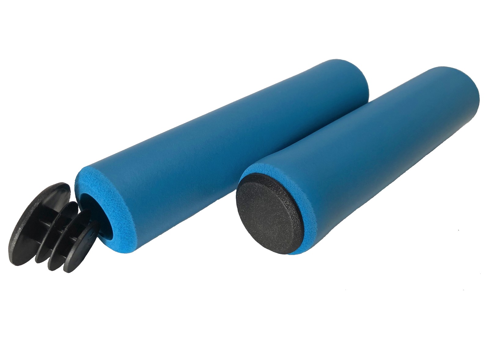 Blue Sponge Bike Handle Bar Grips for BMX MTB Sponge Bicycle grips with End Caps