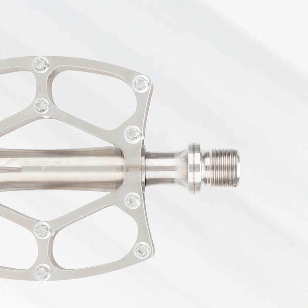 Quick Release Bicycle Pedal Alloy Construction 14mm Thread Silver Finish