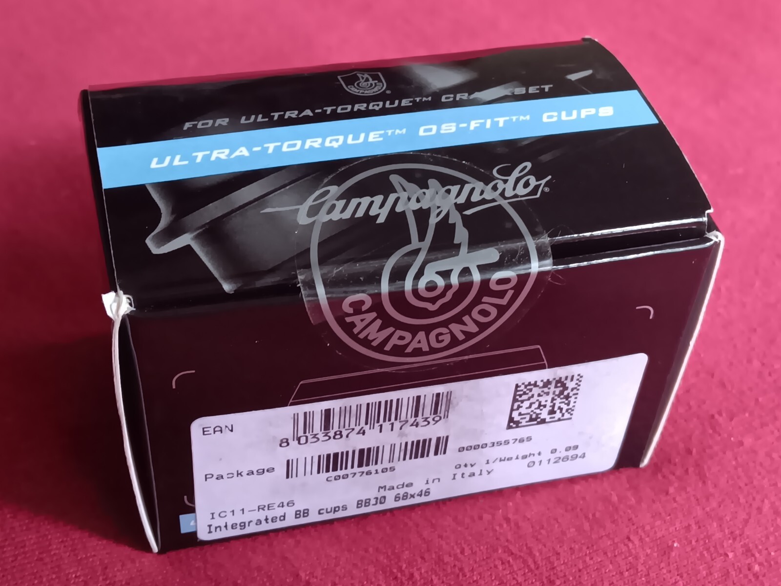 NEW 68×46 PF30 Campagnolo Ultra-Torque OS Press Fit Bottom Bracket Cups Campy