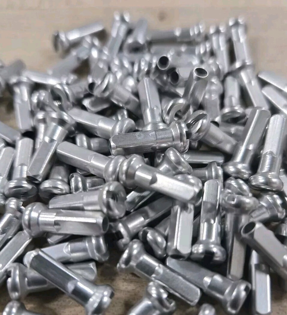 14mm SILVER Alloy Aluminum spoke nipple 14g (2.0mm) Custom amounts