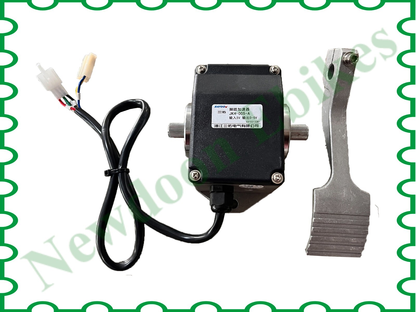 NBPOWER 0-5V Electric bike Throttle Foot Pedal JKH-005-A for QS Mid Drive Motor.