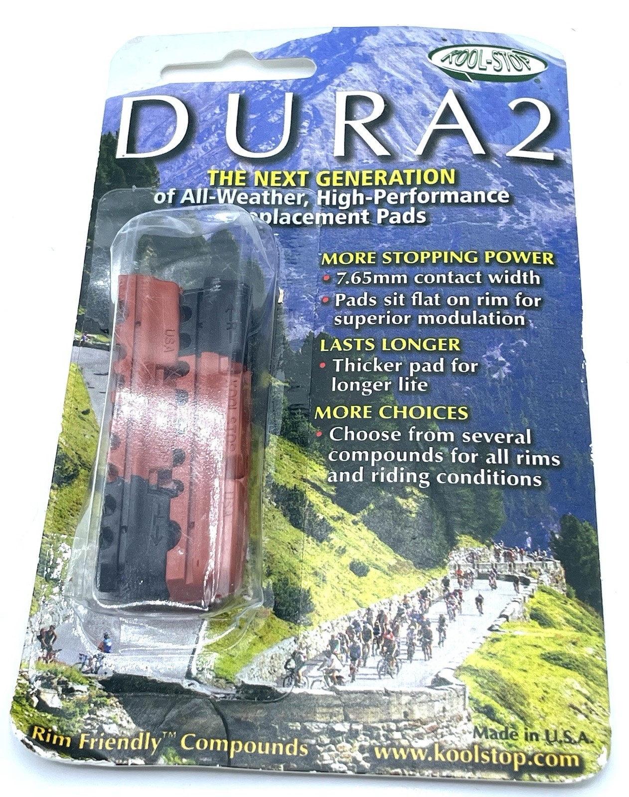 Kool-Stop Dura 2 Replacement Rim Brake Pad Insert NOS USA Made
