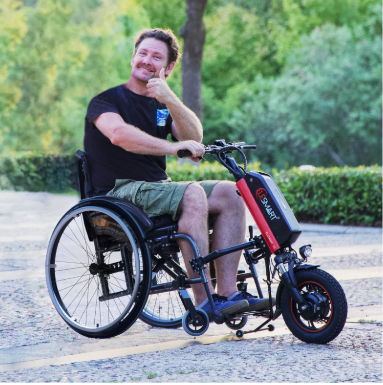 12Inch A5 Suspension Wheelchair Attachment Electric Handcycle 250W 500W 17.5AH