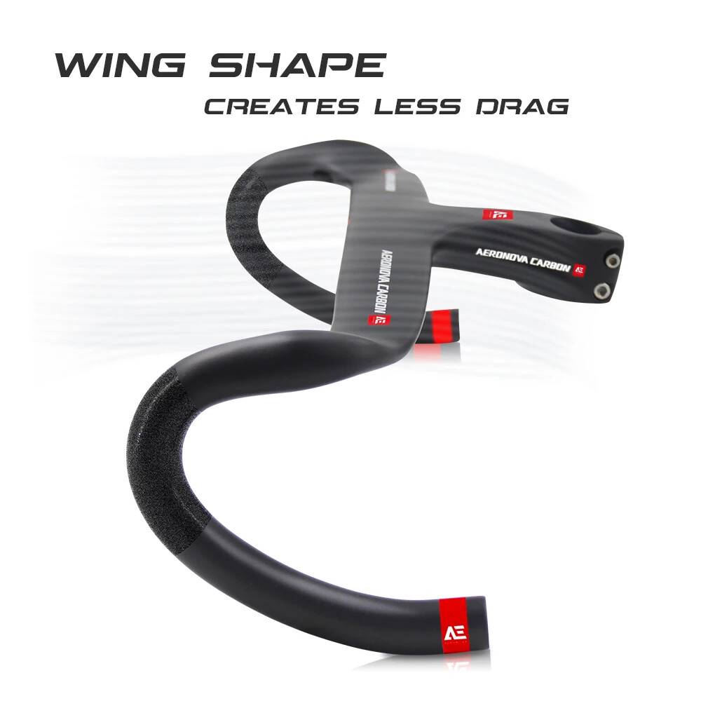 Carbon Road Bike Integrated Handlebar Stem 28.6mm Internal Routing Handlebar