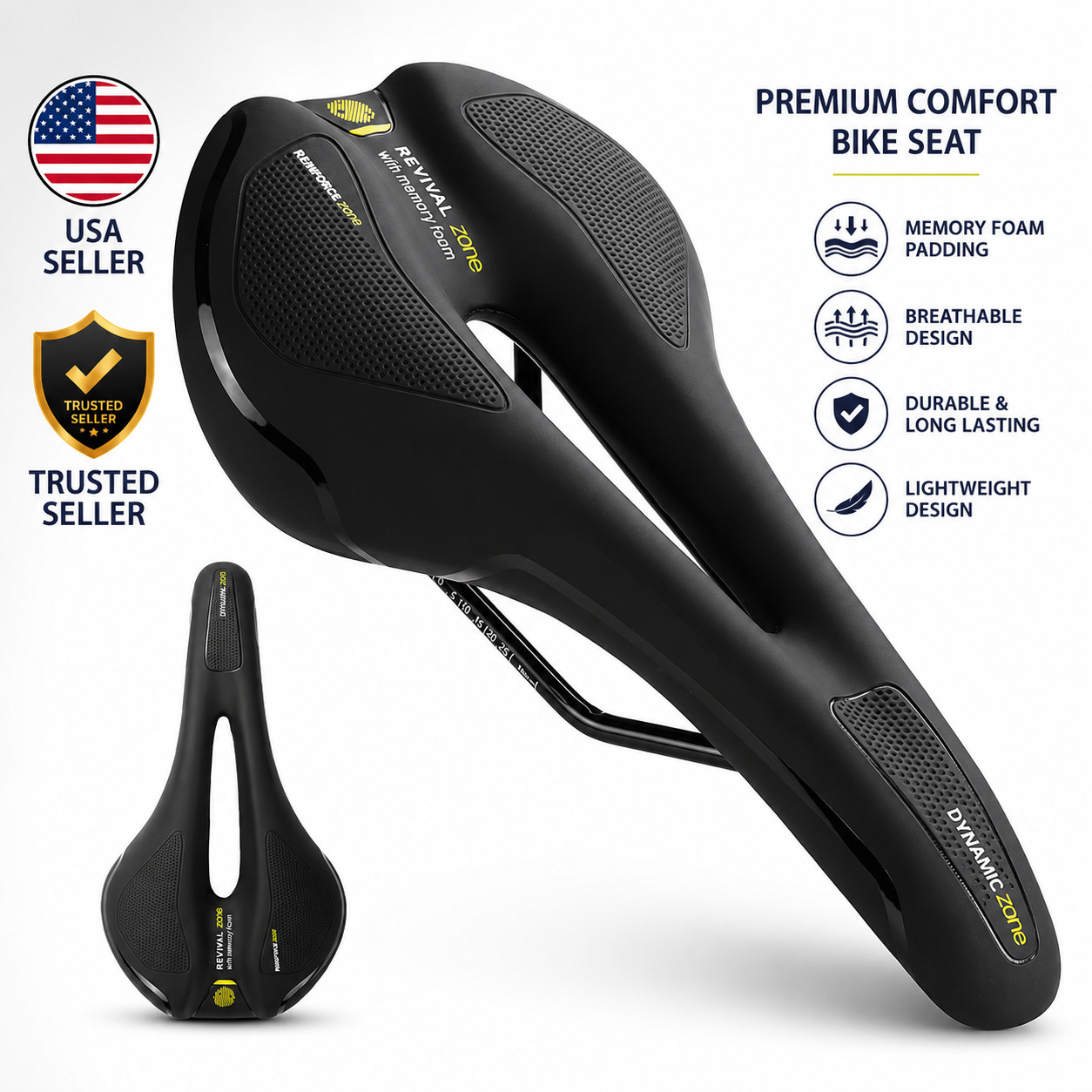 Bicycle Saddle MTB Mountain Road Bike Seat Hollow Gel Comfortable Cycling Cushio
