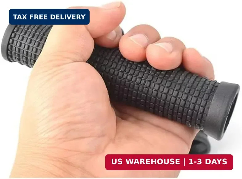 2PCS Bike Long/Short Handlebar Grips for Twising Shifter, Shockproof 1, Black