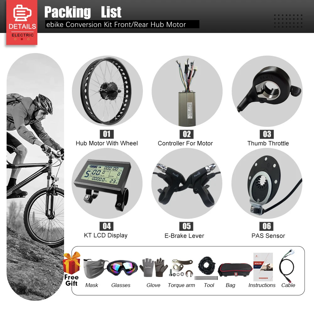 Snow Electric Fat Bike 48V 1000W 4.0 Tyre Brushless Rear Hub Motor Wheel Kit