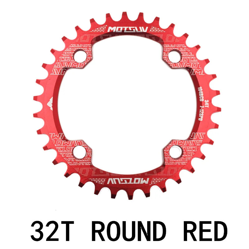 MTB Bicycle Round Narrow Wide Chainwheel 32T-38T 104BCD Circle Chainring