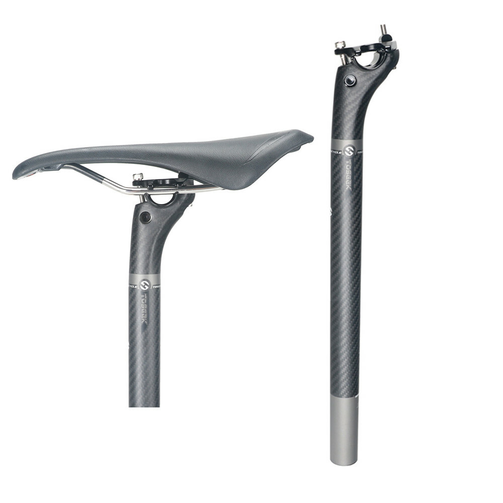 TOSEEK Carbon Fiber Seatpost 27.2/30.8/31.6mm Bicycle Seat Post Tube Offset 20m