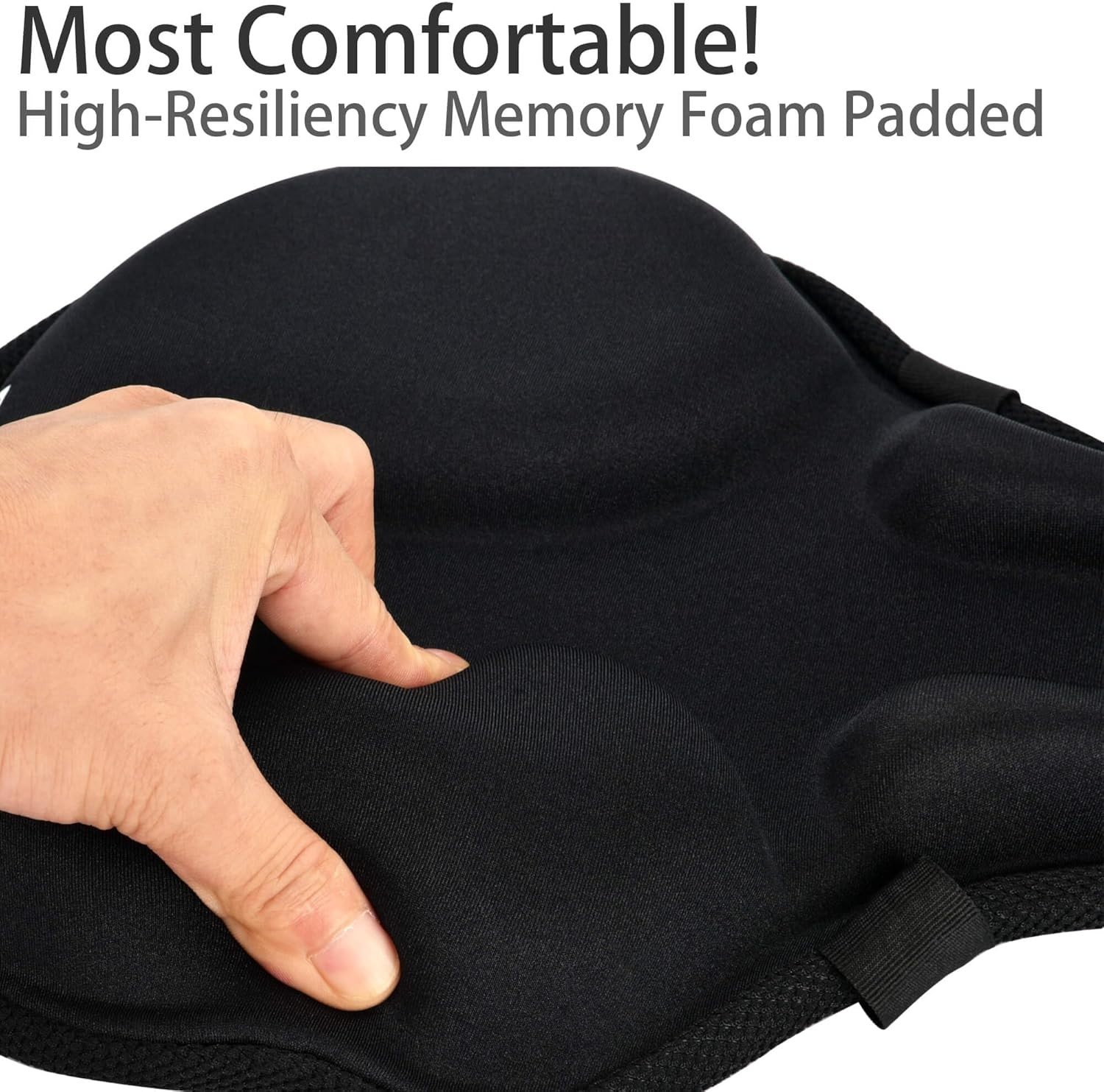 Comfort Bike Seat Cushion Soft Gel Extra Wide Big Bum Bicycle Saddle Pad Sporty