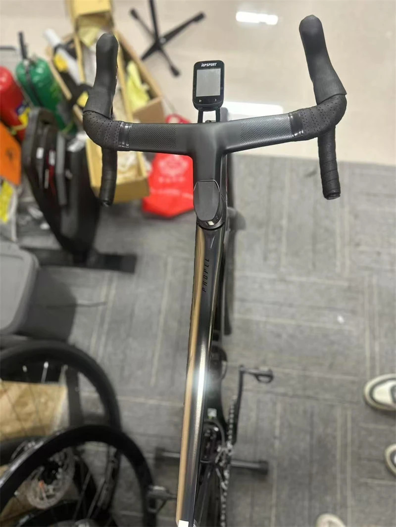 Carbon Fiber Gravel Road Bike Integrated Cockpit OD2 Handlebar -10° for 31.8mm