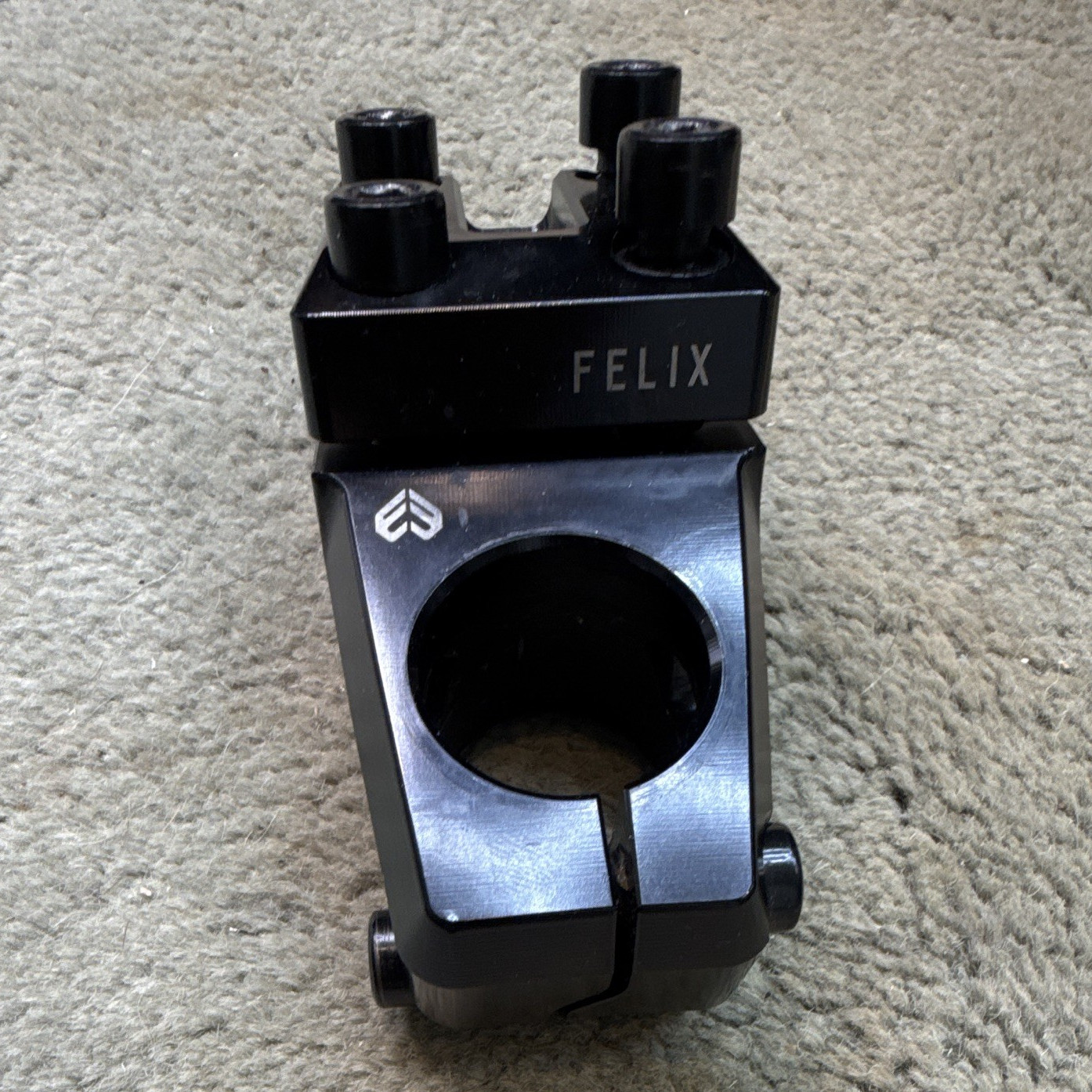 Éclat Felix Threadless BMX Stem Black 52mm Reach 22.2mm Clamp 1 1/8″
