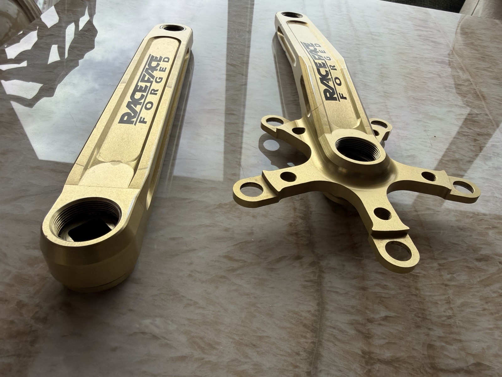 Rare RaceFace Forged GOLD turbine Cranks Vintage 90’s