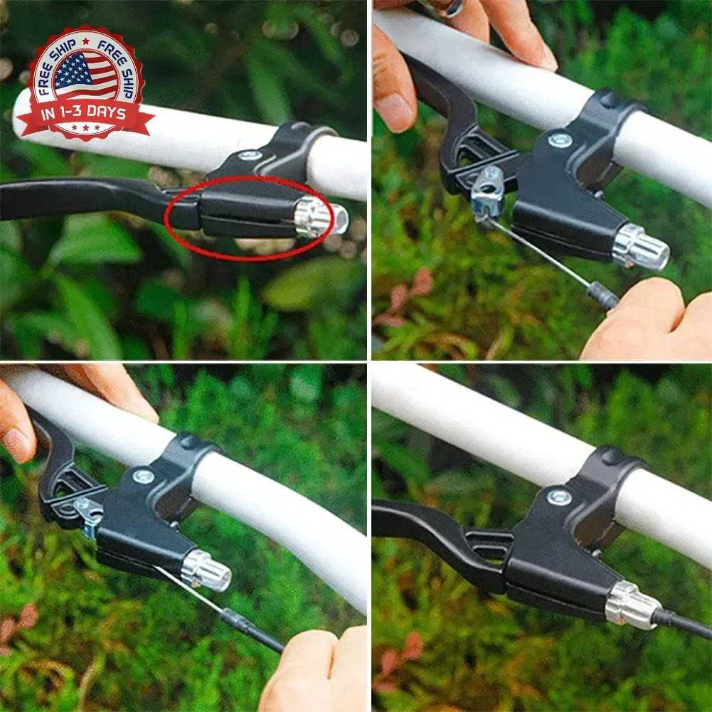 Lomodo 4 Pieces Bicycle Brake Accessories Including 2 Pack V-Brake Handlebar Alu