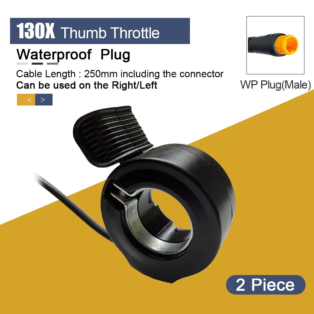 Thumb Throttle 3 Pin WP/SM Plug Connector for 24-72V E-Scooter/bike Accelerator