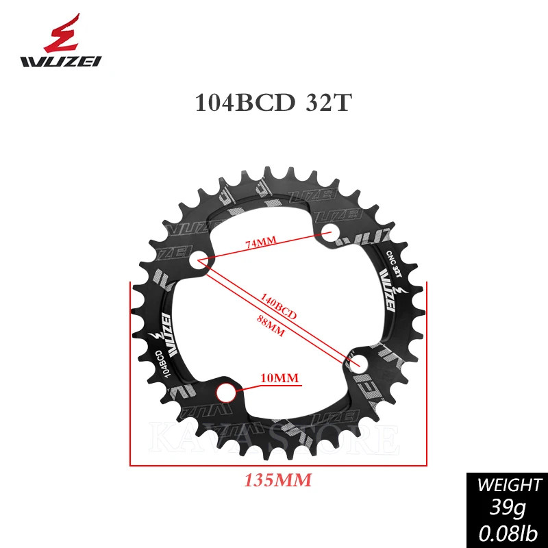 104BCD Narrow Wide MTB Chainring 30T-40T Bicycle Sprocket Chainwheel