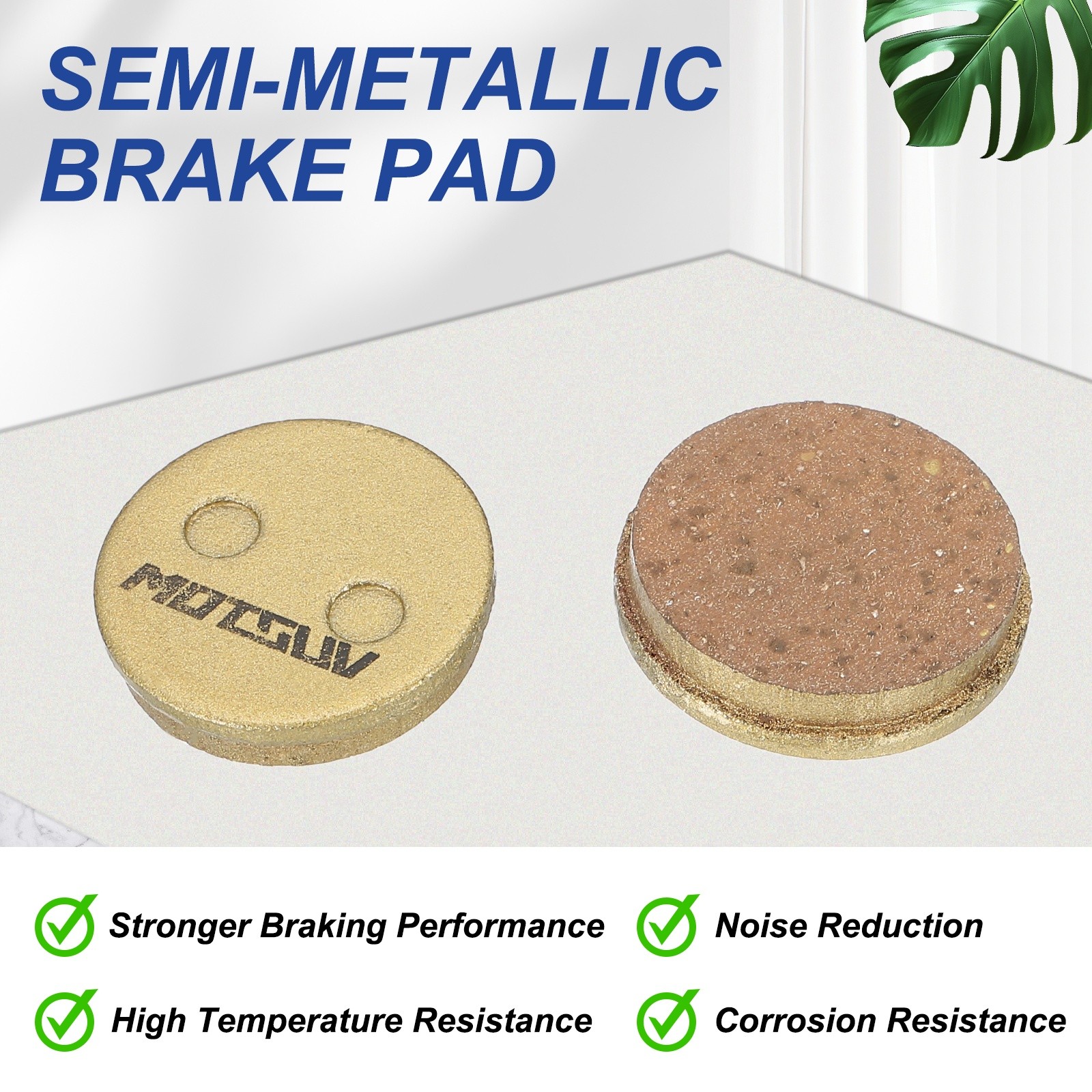 2set brake pads 2.1×2.1cm for bicycle, gold