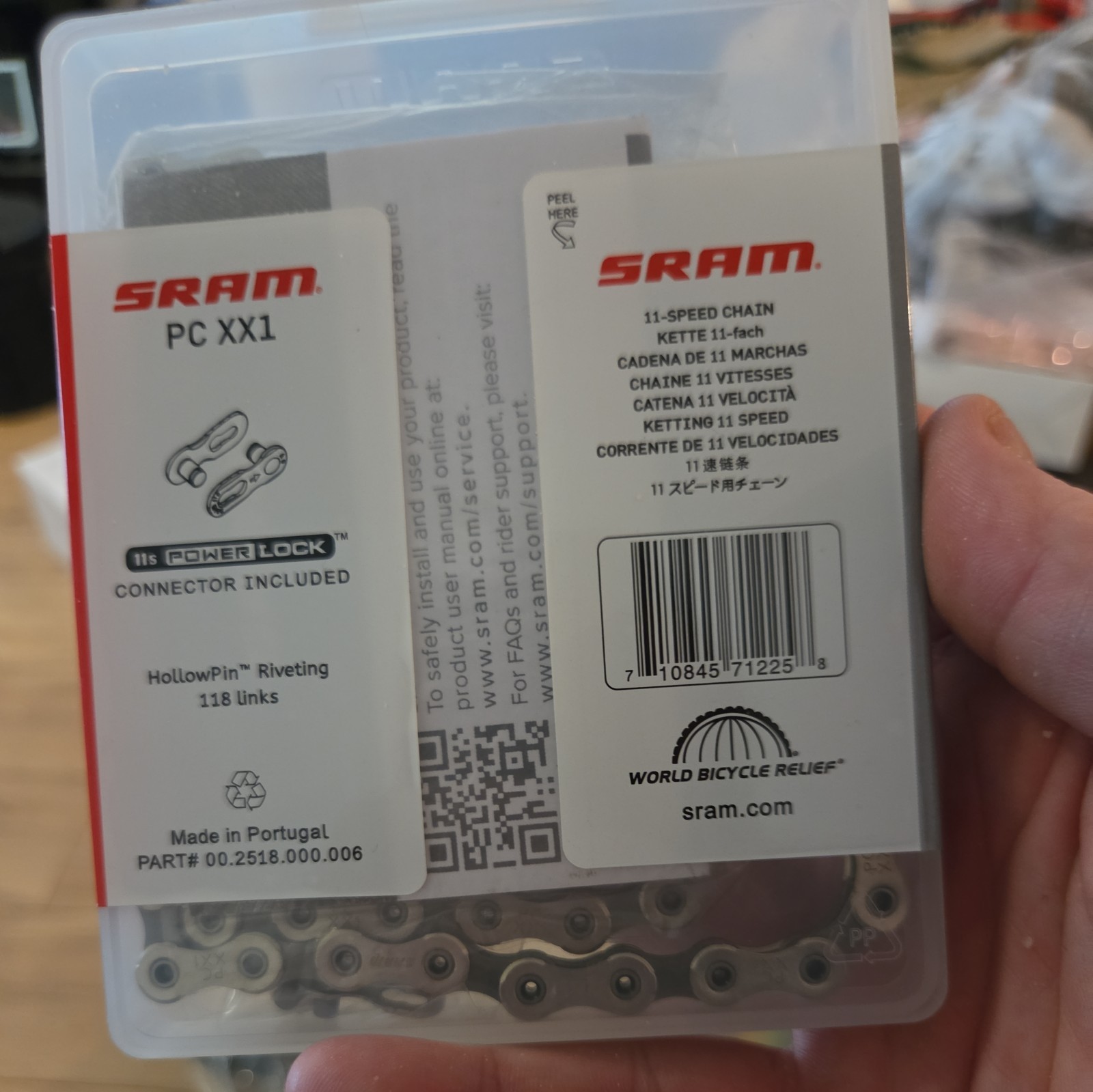 SRAM PC XX1 11 Speed Chain, HollowPin Riveting 118 Links, Connector Included NEW