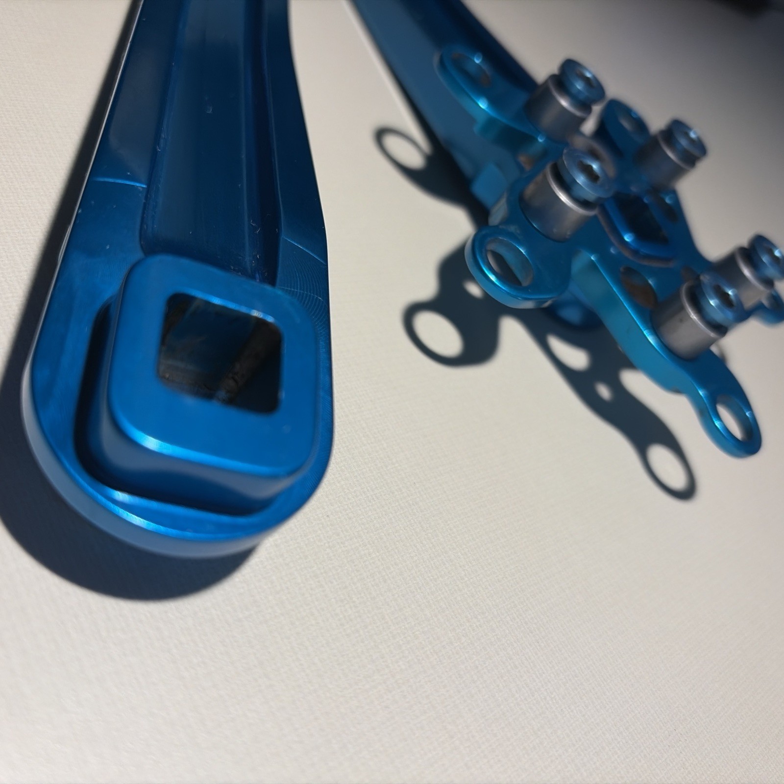 Turquoise Blue Kooka Crankset 175mm