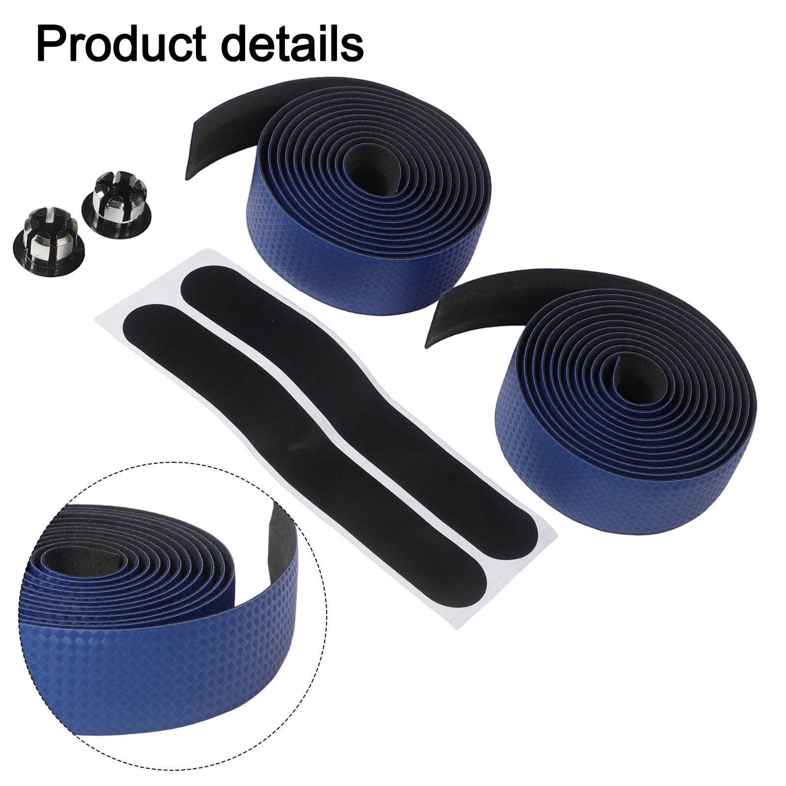 Carbon Fiber PU Leather Bike Handlebar Tape ?C Anti Slip Strap Belt Set