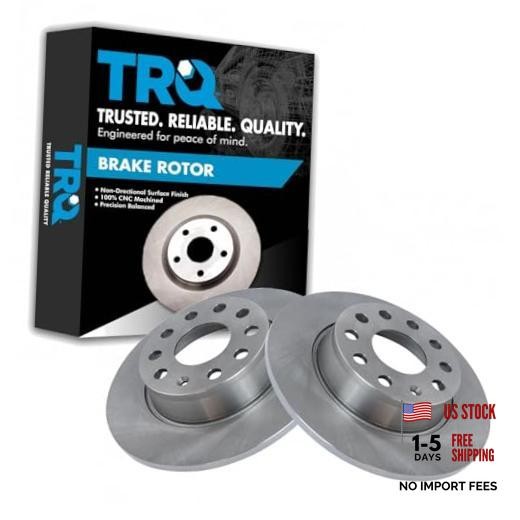 Rear Brake Rotor Set Compatible with 09-16 VW Eos with 272mm Diameter BRA76929
