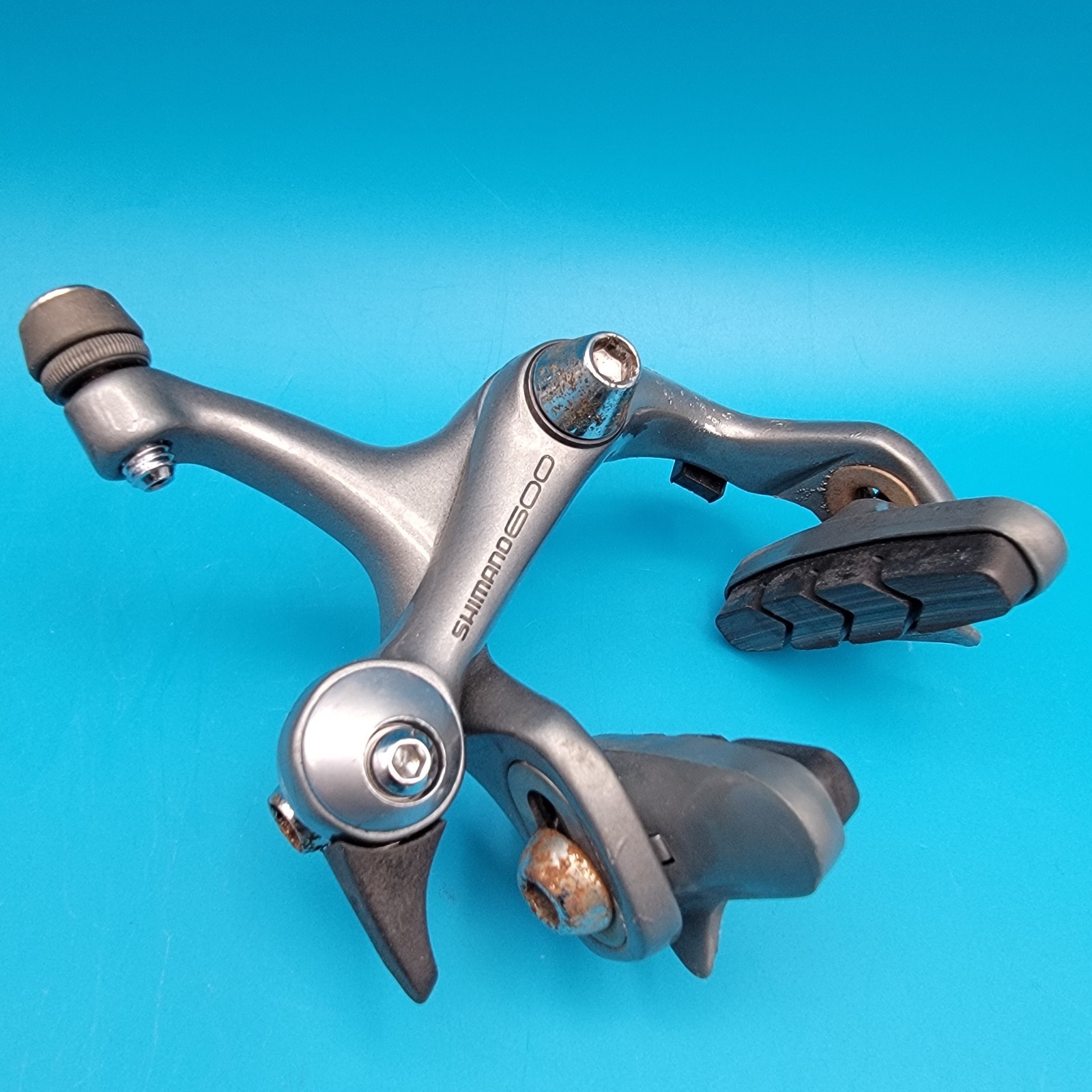 Shimano 600 Tricolor BR-6400 Gray Short-Reach Side-Pull Brake Calipers e18
