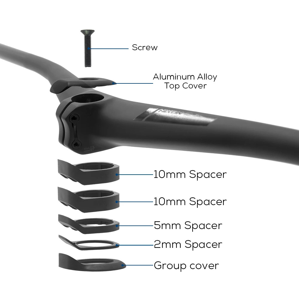 Carbon Integrated Cockpit MTB Handlebar 40mm/50mm/60mm 28.6mm with Mount