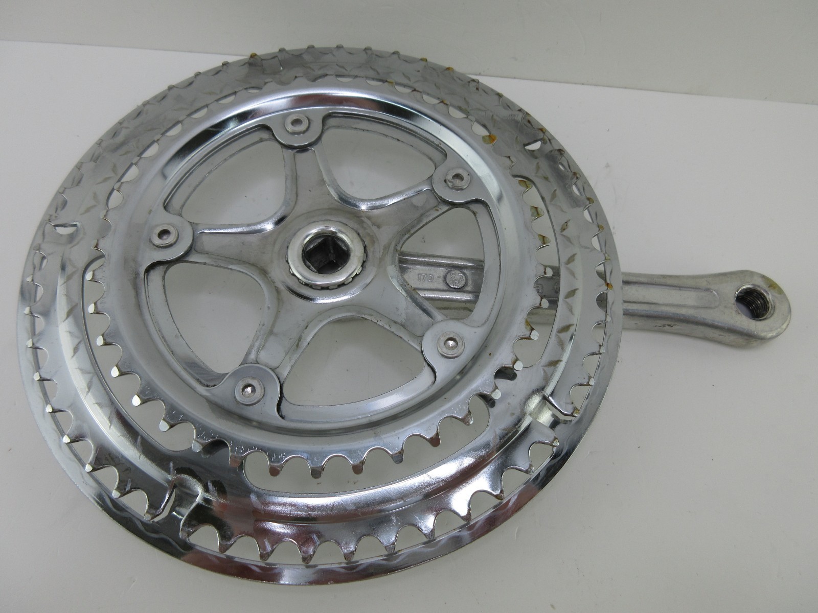 Sakae SA Crankset 170mm 52/40T Double Square Taper 116mm BB Vintage Japan