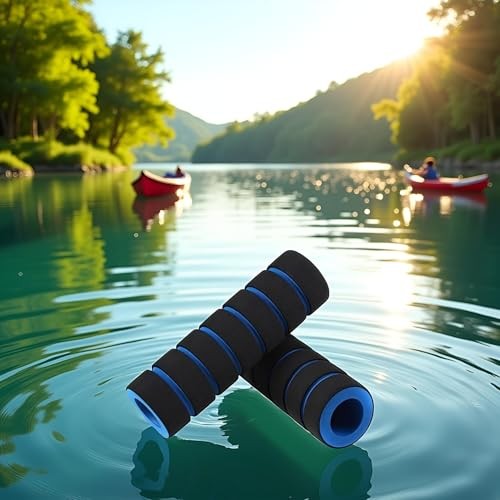 1 Pair Blue Non-Slip Foam Handlebar Grips for Bicycle and Motorcycle – Soft,