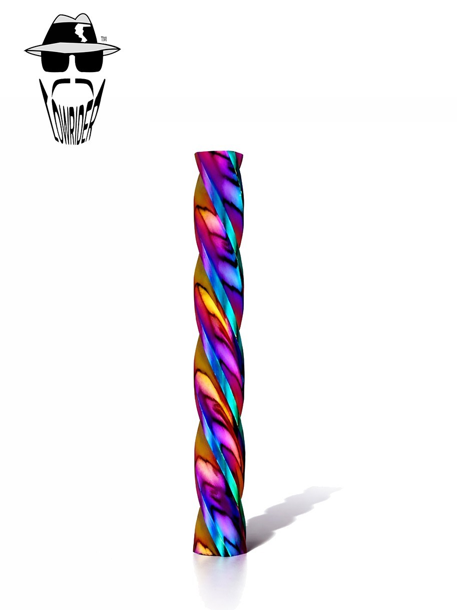 ORIGINAL LOWRIDER Square Twisted Bicycle Seatpost 22.2mm x 206mm – Oil Slick.