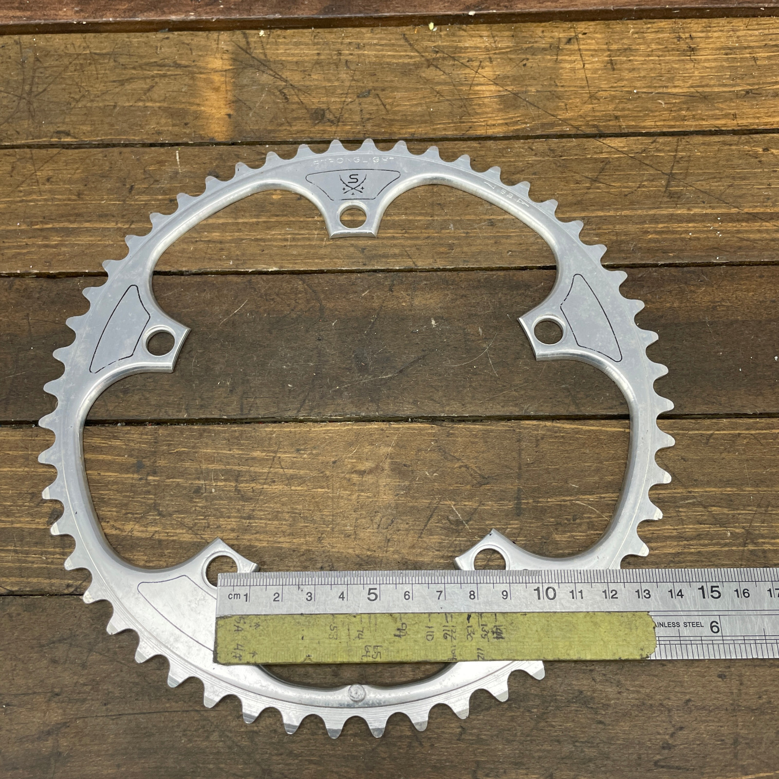 Vintage Stronglight 52t Chainring 52 Tooth 144 BCD Alloy Alloy Eroica Race